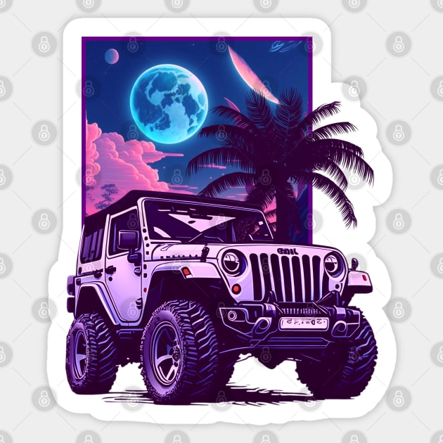 Jeep Night Night Night Sticker by capricorn